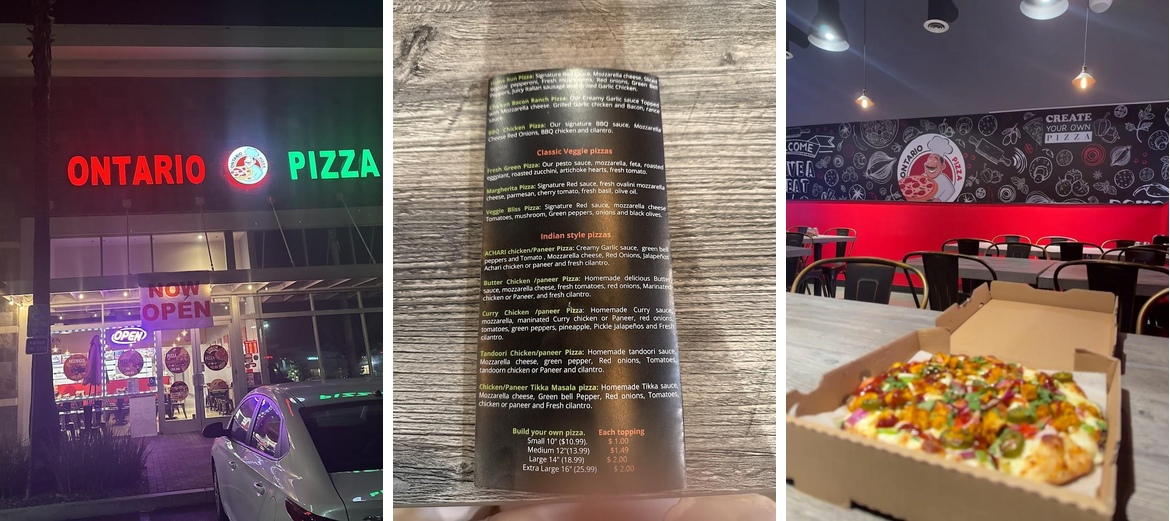 Ontario Pizza Menu